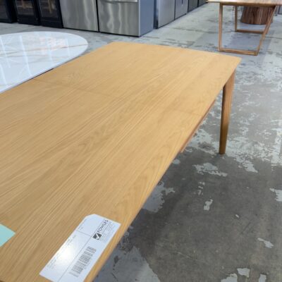 EX-DISPLAY ERIN 1900MM - 2400MM EXTENSION DINING TABLE OAK NATURAL, SOLD AS IS EX-DISPLAY ERIN 1900MM - 2400MM EXTENSION DINING TABLE OAK NATURAL, SOLD AS IS