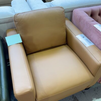 EX-DISPLAY FIRENZE ARMCHAIR ALMOND LEATHER, SOLD AS IS EX-DISPLAY FIRENZE ARMCHAIR ALMOND LEATHER, SOLD AS IS
