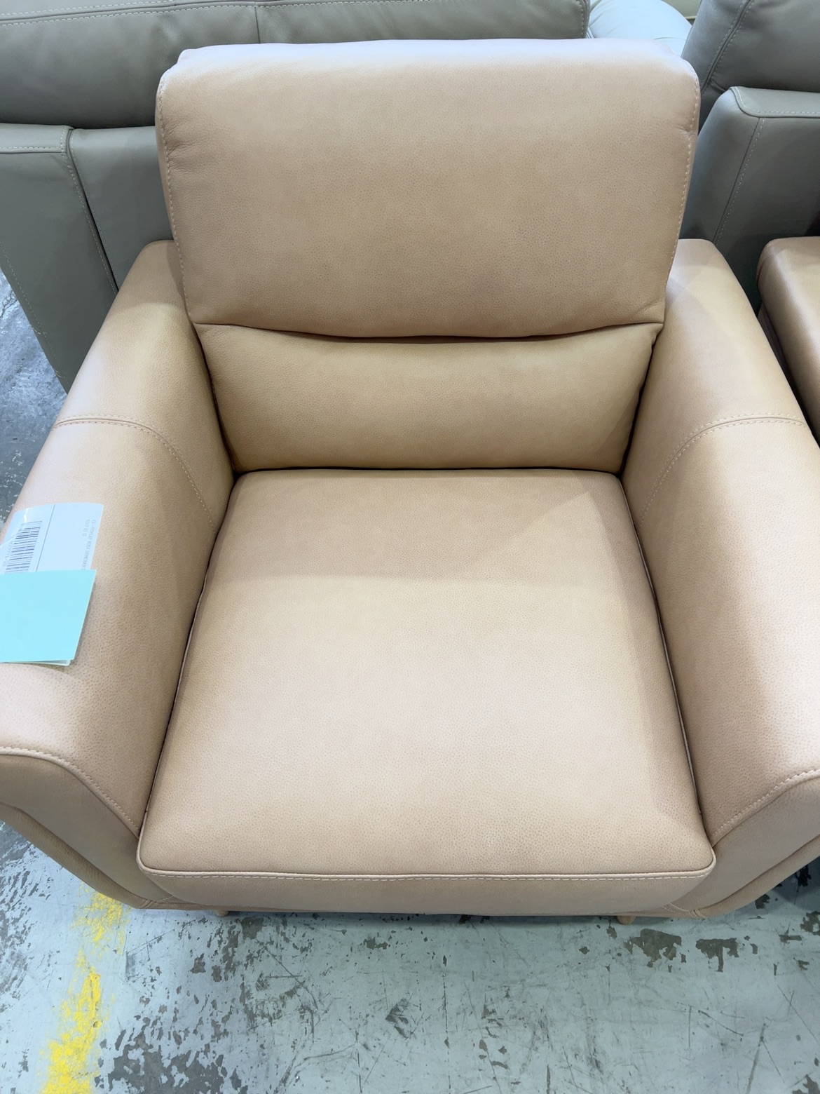 EX-DISPLAY ROSA ARMCHAIR DUNE LEATHER, SOLD AS IS EX-DISPLAY ROSA ARMCHAIR DUNE LEATHER, SOLD AS IS
