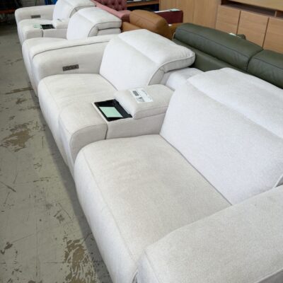 EX-DISPLAY DAKOTA LEFT ARMCHAIR POWERED RECLINER & HEADREST- CYGNET FABRIC, SOLD AS IS EX-DISPLAY DAKOTA LEFT ARMCHAIR POWERED RECLINER & HEADREST- CYGNET FABRIC, SOLD AS IS