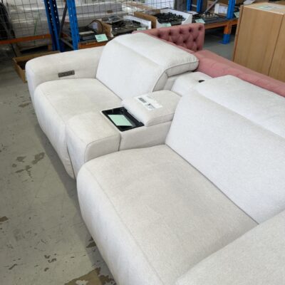 EX-DISPLAY DAKOTA RIGHT ARMCHAIR POWERED RECLINER & HEADREST- CYGNET FABRIC, SOLD AS IS EX-DISPLAY DAKOTA RIGHT ARMCHAIR POWERED RECLINER & HEADREST- CYGNET FABRIC, SOLD AS IS