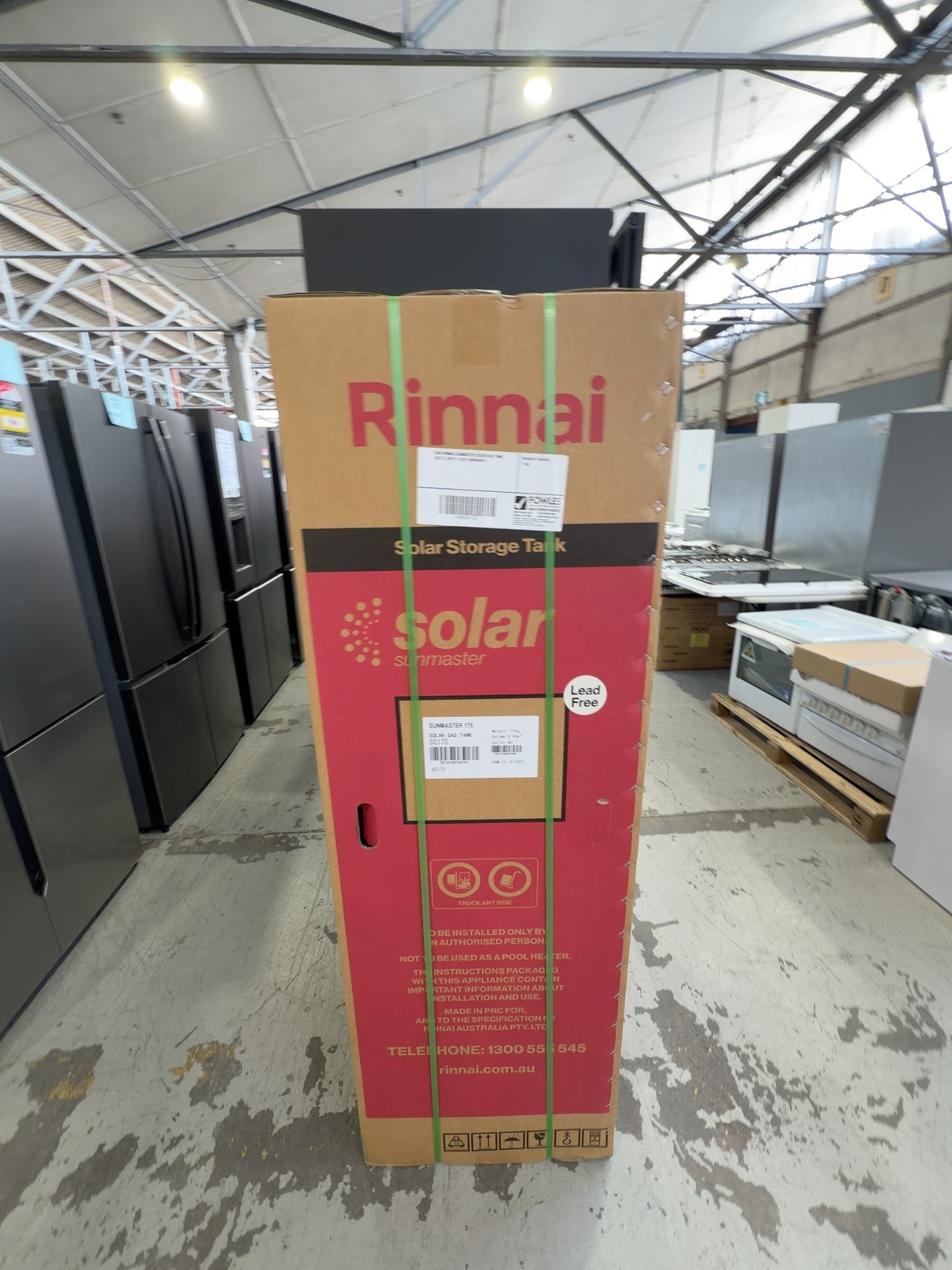 NEW RINNAI SUNMASTER SOLAR GAS TANK SG175, WITH 14 DAY WARRANTY NEW RINNAI SUNMASTER SOLAR GAS TANK SG175, WITH 14 DAY WARRANTY