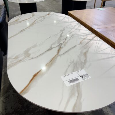 EX-SHOWROOM LISBON MARBLE DINING TABLE, SOLD AS IS EX-SHOWROOM LISBON MARBLE DINING TABLE, SOLD AS IS