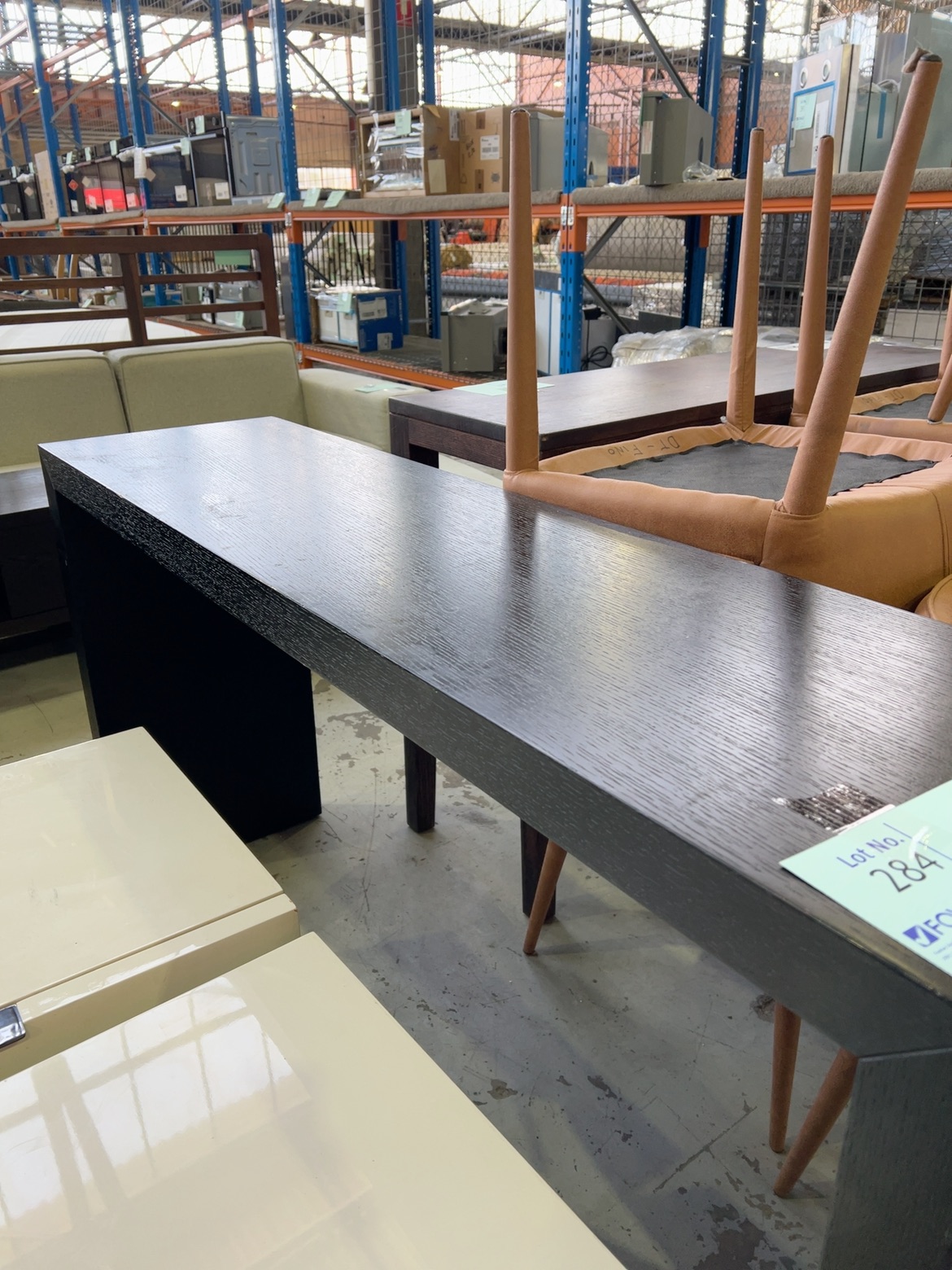 BLACK HALLWAY TABLE - SOLD AS IS BLACK HALLWAY TABLE - SOLD AS IS