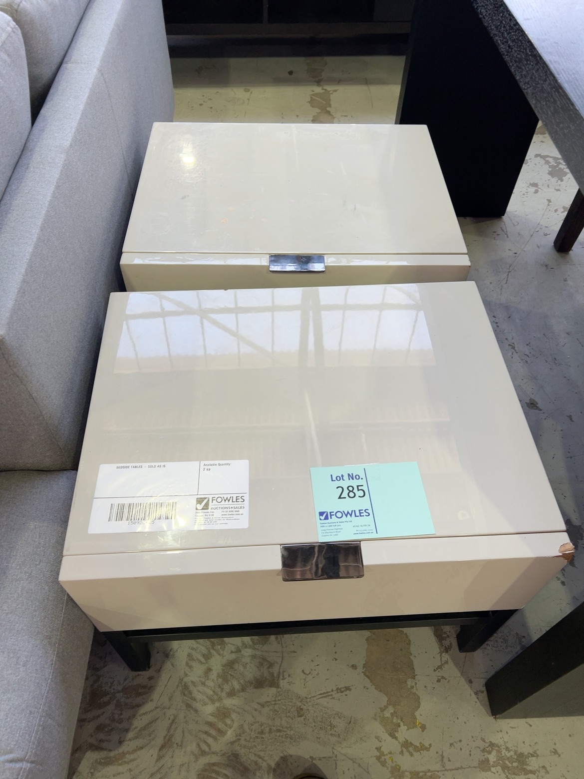 BEDSIDE TABLES - SOLD AS IS BEDSIDE TABLES - SOLD AS IS