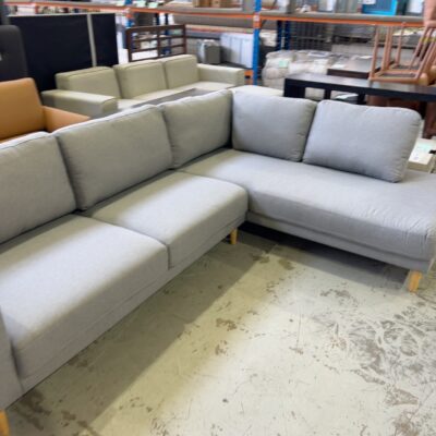 GREY L SHAPE LOUNGE - SOLD AS IS GREY L SHAPE LOUNGE - SOLD AS IS