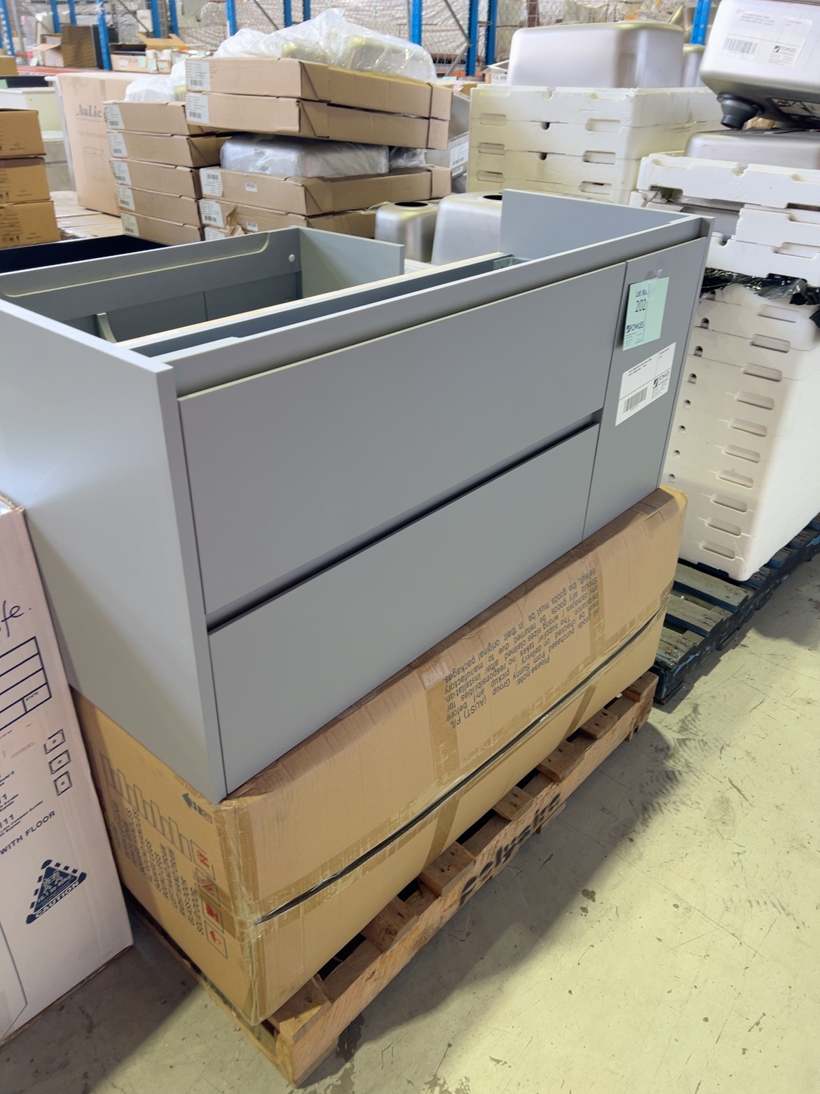 NEW 1200MM MATTE GREY WALL HUNG VANITY CABINET ONLY - YOKO NEW 1200MM MATTE GREY WALL HUNG VANITY CABINET ONLY - YOKO