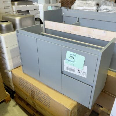 NEW 900MM NARROW MATTE GREY FLOOR VANITY CABINET ONLY, WG32-900WGM NEW 900MM NARROW MATTE GREY FLOOR VANITY CABINET ONLY, WG32-900WGM
