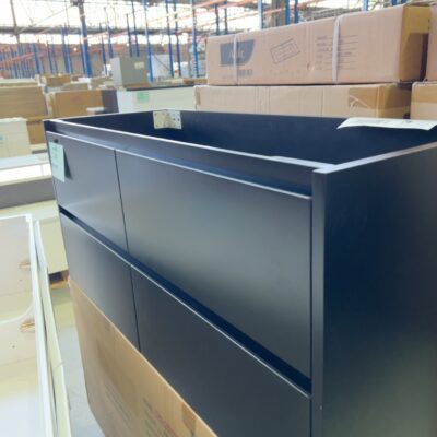 NEW 1200MM MATTE BLACK WALL HUNG VANITY CABINET ONLY - YOKO NEW 1200MM MATTE BLACK WALL HUNG VANITY CABINET ONLY - YOKO