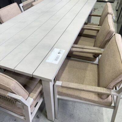 SANDY BAY 9 PCE OUTDOOR DINING SETTING RRP $2999 SANDY BAY 9 PCE OUTDOOR DINING SETTING RRP $2999