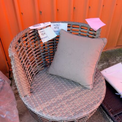 SAMPLE - OUTDOOR RATTAN CHAIR, (NO SWIVEL) SOLD AS IS SAMPLE - OUTDOOR RATTAN CHAIR, (NO SWIVEL) SOLD AS IS