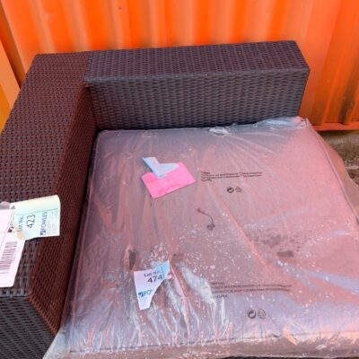 SAMPLE - WICKER CORNER SOFA (PART ONLY) SOLD AS IS SAMPLE - WICKER CORNER SOFA (PART ONLY) SOLD AS IS