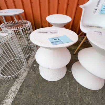 EX STAGING - WHITE CURVED SIDES, DAMAGED, SOLD AS IS EX STAGING - WHITE CURVED SIDES, DAMAGED, SOLD AS IS