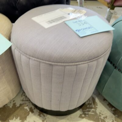 EX STAGING - GREY OTTOMAN SOLD AS IS