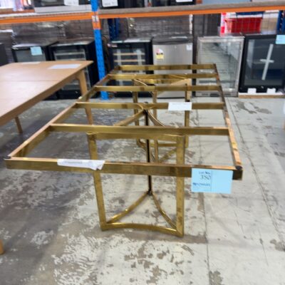 NEW GOLD FRAMED DINING TABLE BASE FRAME ONLY, SOLD AS IS NEW GOLD FRAMED DINING TABLE BASE FRAME ONLY, SOLD AS IS