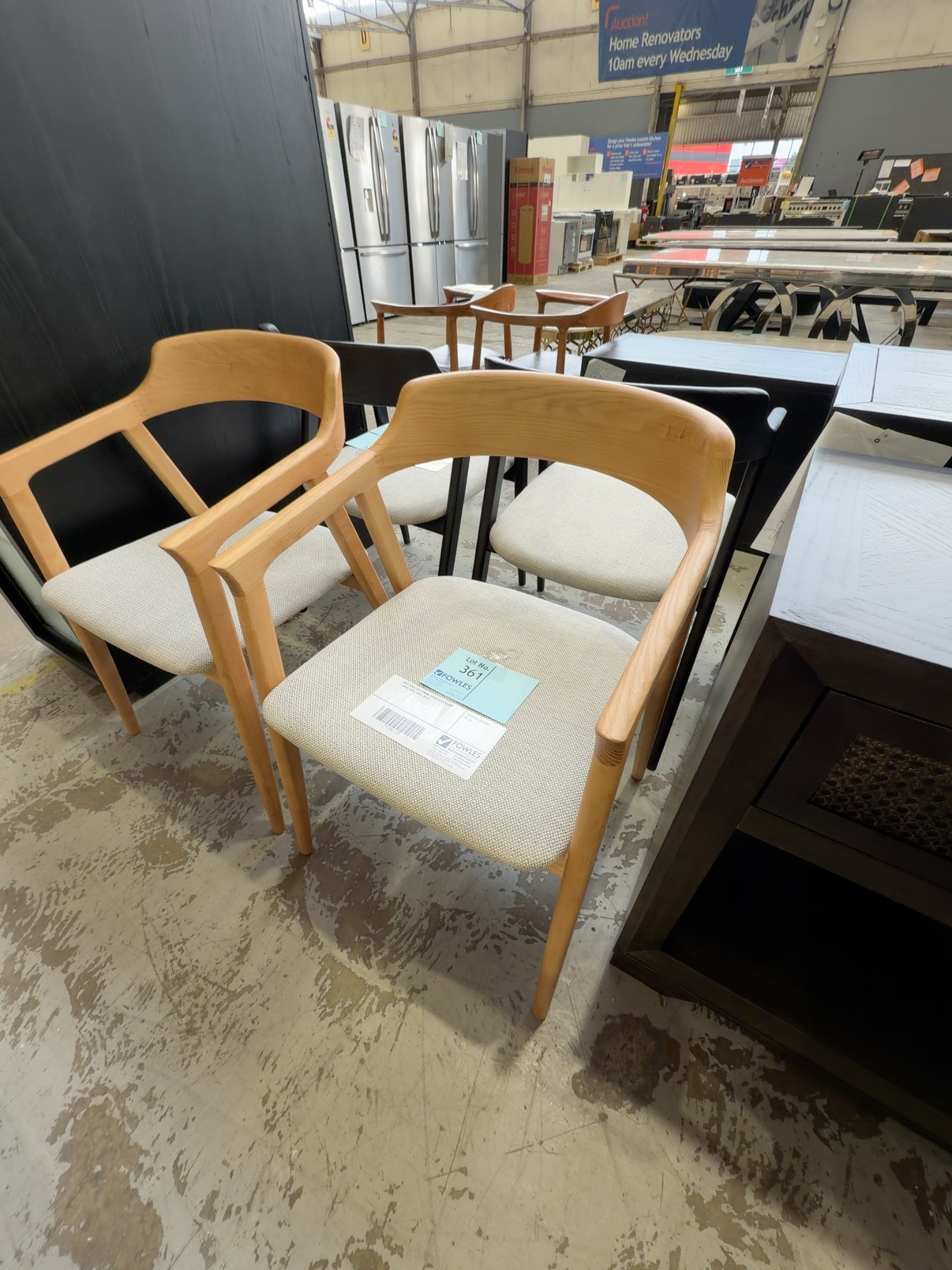 NEW NOBU ASH DINING CHAIR WITH SILVER FABRIC SEAT, SOLD AS IS NEW NOBU ASH DINING CHAIR WITH SILVER FABRIC SEAT, SOLD AS IS