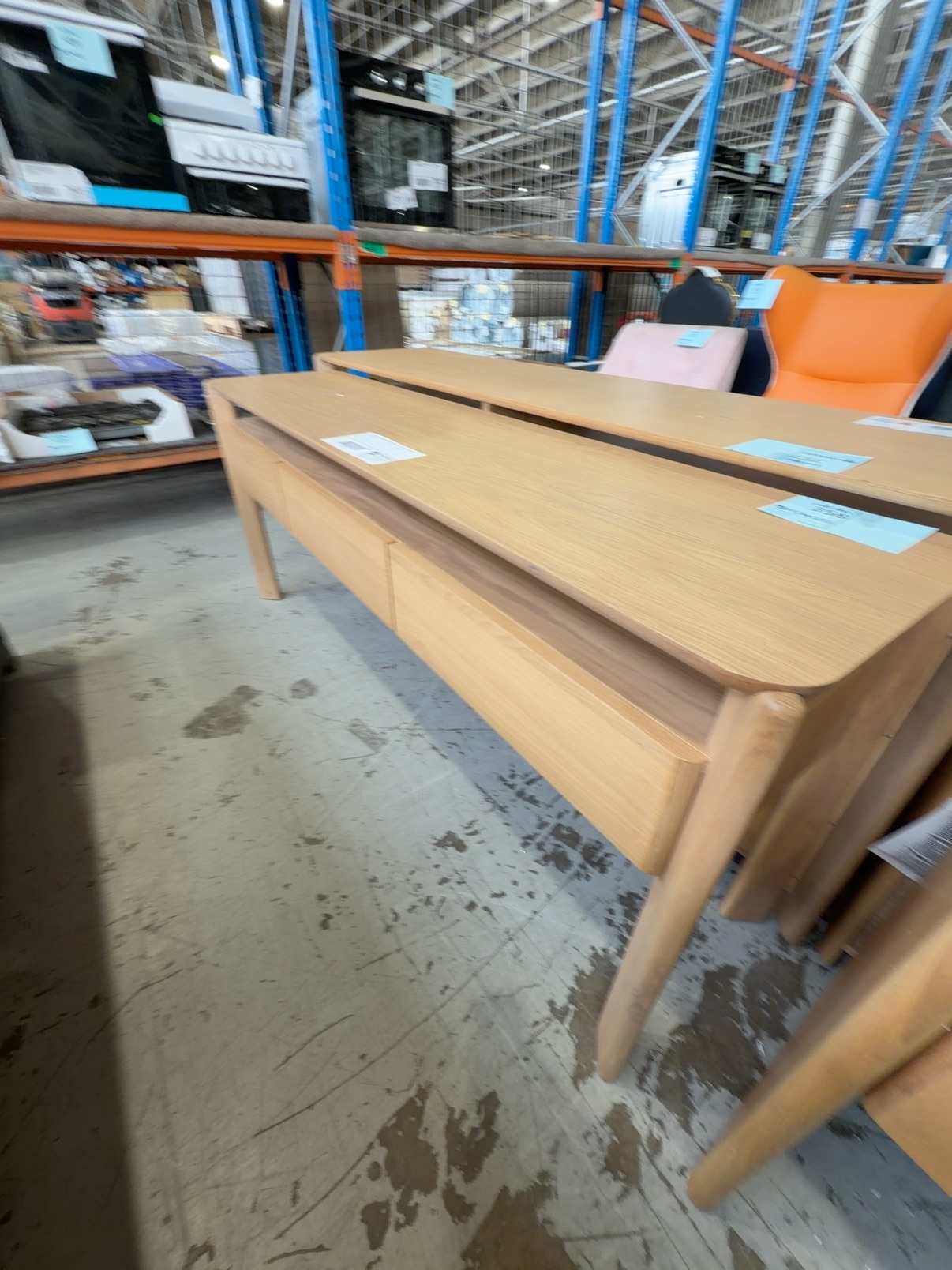 NEW ARIES CONSOLE 1800MM, NATURAL OAK, SOLD AS IS NEW ARIES CONSOLE 1800MM, NATURAL OAK, SOLD AS IS