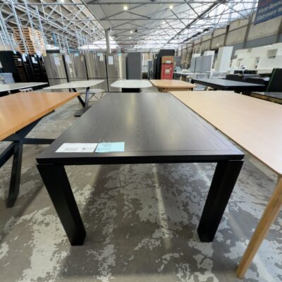 NEW ENZO 2000MM DINING TABLE, BLACK AMERICAN ASH, SOLD AS IS NEW ENZO 2000MM DINING TABLE, BLACK AMERICAN ASH, SOLD AS IS