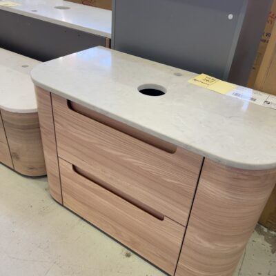 NEW 900MM WALL HUNG AULIC BRIONY PREMIUM GRADE CURVED PLYWOOD VANITY WITH ALPINE FLAT CURVED STONE TOP RRP$2040 CAWH48-900-ST86FT NEW 900MM WALL HUNG AULIC BRIONY PREMIUM GRADE CURVED PLYWOOD VANITY WITH ALPINE FLAT CURVED STONE TOP RRP$2040 CAWH48-900-ST86FT