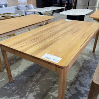 EX DISPLAY ALESSA 2000MM WORMY CHESTNUT DINING TABLE, SOLD AS IS EX DISPLAY ALESSA 2000MM WORMY CHESTNUT DINING TABLE, SOLD AS IS