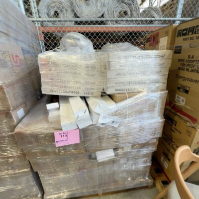 PALLET OF ASSORTED SINKS, VANITY BOWLS, POP UP WASTES, SHOWER GRATES, TAPWARE, SHOWER RAILS & ACCESSORIES, SOLD AS IS (PALLET 26) PALLET OF ASSORTED SINKS, VANITY BOWLS, POP UP WASTES, SHOWER GRATES, TAPWARE, SHOWER RAILS & ACCESSORIES, SOLD AS IS (PALLET 26)