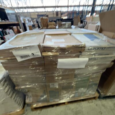 PALLET OF CAROMA & FIENZA TOILET PANS, TOILET SUITES, ETC SOLD AS IS NO WARRANTY