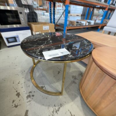 NEW AMELIA GOLD FRAME COFFEE TABLE WITH BLACK MARBLE TOP NEW AMELIA GOLD FRAME COFFEE TABLE WITH BLACK MARBLE TOP
