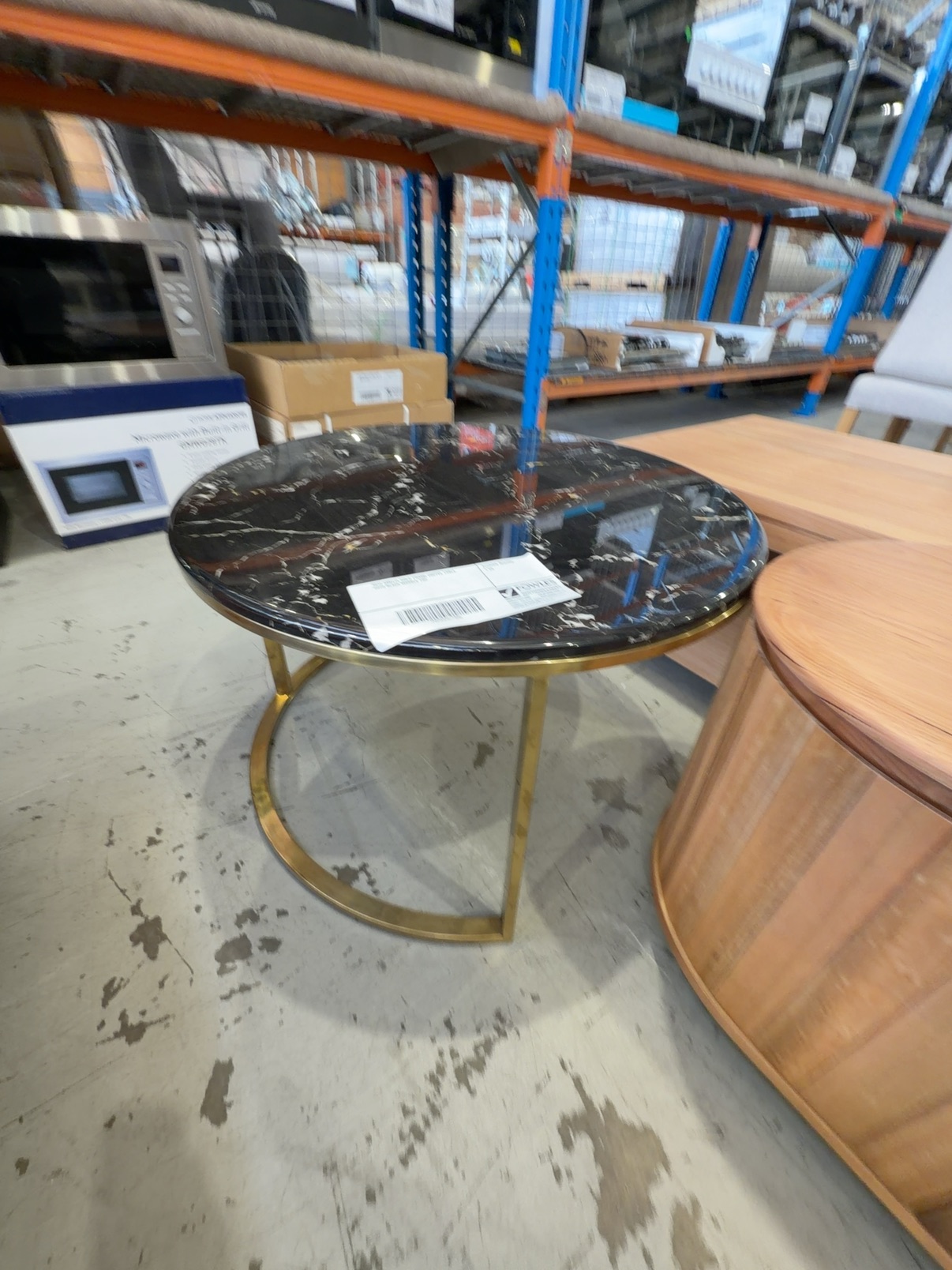 NEW AMELIA GOLD FRAME COFFEE TABLE WITH BLACK MARBLE TOP NEW AMELIA GOLD FRAME COFFEE TABLE WITH BLACK MARBLE TOP