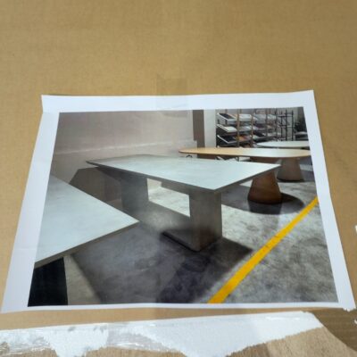 SAMPLE - SOLID TRAVERTINE MILAN 2800MM DINING TABLE, U SHAPE TRAVERTINE BASE, WITH TRAVERTINE RECTANGLE TOP **EXTREMELY HEAVY TABLE, 2 BOXES, MUST BE FORKLIFT LOAD** SAMPLE - SOLID TRAVERTINE MILAN 2800MM DINING TABLE, U SHAPE TRAVERTINE BASE, WITH TRAVERTINE RECTANGLE TOP **EXTREMELY HEAVY TABLE, 2 BOXES, MUST BE FORKLIFT LOAD**