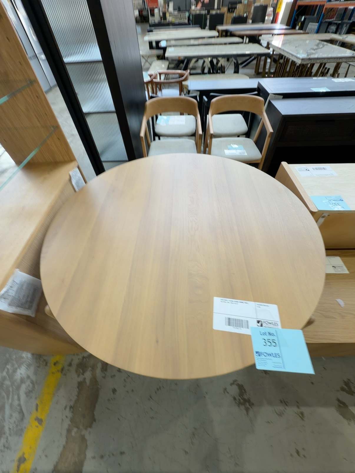 NEW ARIES 1200MM ROUND DINING TABLE, NATURAL OAK, SOLD AS IS NEW ARIES 1200MM ROUND DINING TABLE, NATURAL OAK, SOLD AS IS