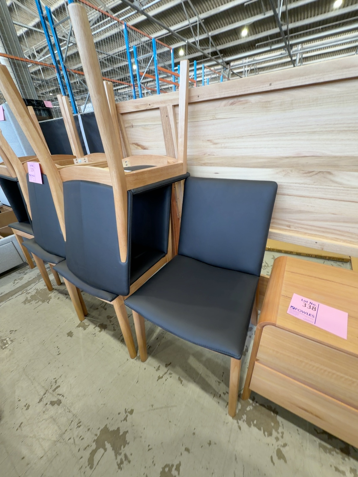 EX DISPLAY CLAIRE BLACK LEATHER DINING CHAIR, SOLD AS IS EX DISPLAY CLAIRE BLACK LEATHER DINING CHAIR, SOLD AS IS