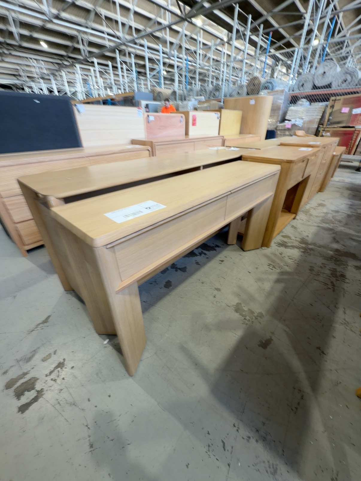 EX DISPLAY LENNY OAK CREMA 1500M CONSOLE TABLE, SOLD AS IS EX DISPLAY LENNY OAK CREMA 1500M CONSOLE TABLE, SOLD AS IS
