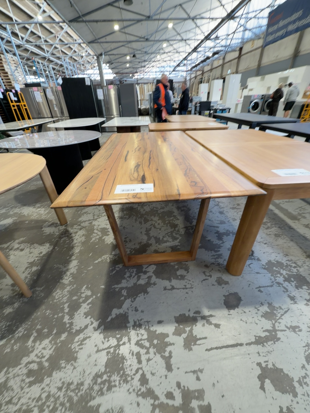 EX DISPLAY JINDALEE 2000MM DINING TABLE, MARRI TIMBER, SOME LIGHT MARKS, SOLD AS IS EX DISPLAY JINDALEE 2000MM DINING TABLE, MARRI TIMBER, SOME LIGHT MARKS, SOLD AS IS