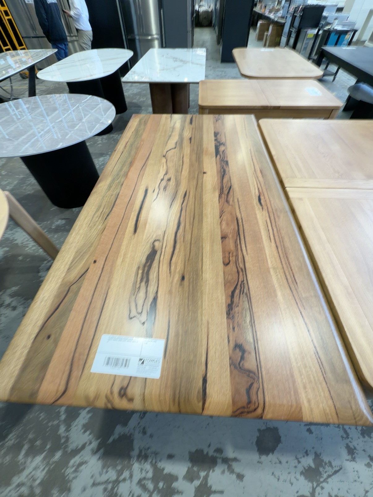 EX DISPLAY JINDALEE 2000MM DINING TABLE, MARRI TIMBER, SOME LIGHT MARKS, SOLD AS IS EX DISPLAY JINDALEE 2000MM DINING TABLE, MARRI TIMBER, SOME LIGHT MARKS, SOLD AS IS