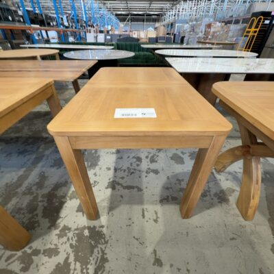 EX DISPLAY TAHOE NATURAL OAK EXTENSION DINING TABLE 1300MM - 1800MM, STANDARD BASE, SOLD AS IS EX DISPLAY TAHOE NATURAL OAK EXTENSION DINING TABLE 1300MM - 1800MM, STANDARD BASE, SOLD AS IS
