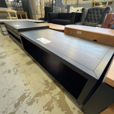 EX DISPLAY ENZO 1300MM BLACK ASH COFFEE TABLE, SOLD AS IS EX DISPLAY ENZO 1300MM BLACK ASH COFFEE TABLE, SOLD AS IS
