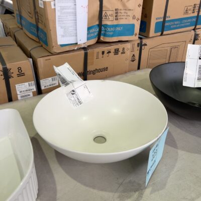 NEW ARGYLE MATTE WHITE ABOVE COUNTER BASIN XECB-085MW