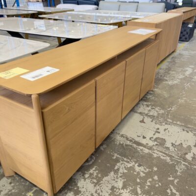 EX-DISPLAY ARIES 2000MM BUFFET OAK NATURAL, SOLD AS IS EX-DISPLAY ARIES 2000MM BUFFET OAK NATURAL, SOLD AS IS