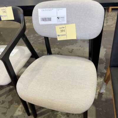 EX DISPLAY - ARLO DINING CHAIR, SILVER SAGE FABRIC, BLACK OAK, SOLD AS IS EX DISPLAY - ARLO DINING CHAIR, SILVER SAGE FABRIC, BLACK OAK, SOLD AS IS