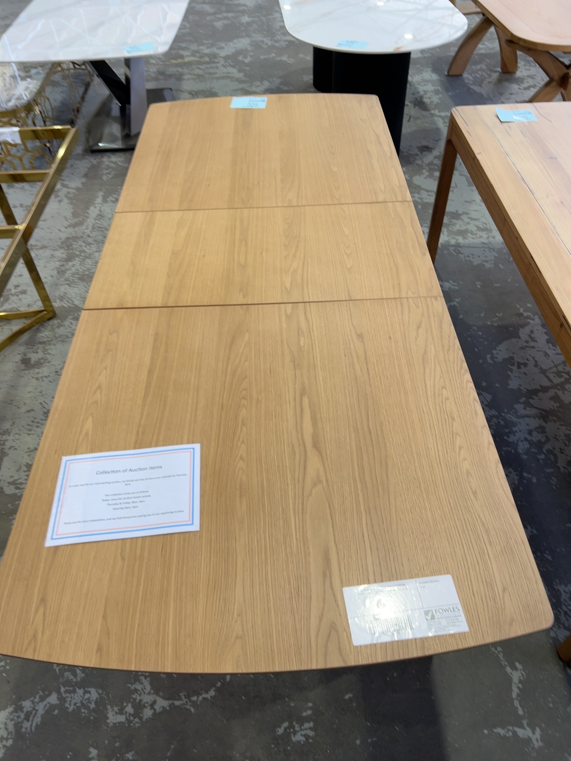 EX DISPLAY ERIN NATURAL OAK EXTENSION DINING TABLE, 1900MM - 2400MM, SOLD AS IS EX DISPLAY ERIN NATURAL OAK EXTENSION DINING TABLE, 1900MM - 2400MM, SOLD AS IS