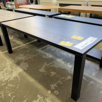 NEW ENZO 2500MM BLACK ASH TIMBER DINING TABLE