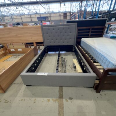 NEW LIMA GREY DOUBLE SIZE GAS LIFT BEDFRAME