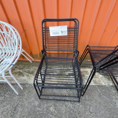 EX HIRE BLACK WIRE CHAIRS, SOLD AS IS EX HIRE BLACK WIRE CHAIRS, SOLD AS IS