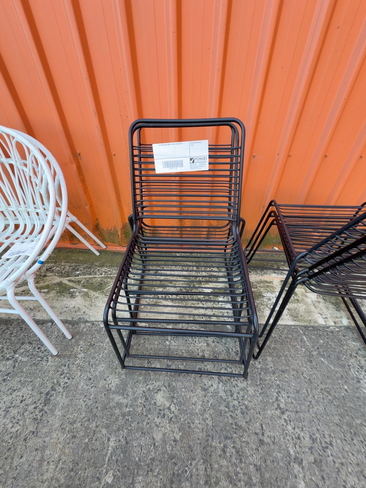 EX HIRE BLACK WIRE CHAIRS, SOLD AS IS EX HIRE BLACK WIRE CHAIRS, SOLD AS IS
