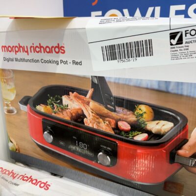 DAMAGED BOX STOCK - MORPHY RICHARDS RED DIGITAL MULTIFUNCTION COOKING POT, MRMP3RD, 3 MONTH WARRANTY RRP$149.00 DAMAGED BOX STOCK - MORPHY RICHARDS RED DIGITAL MULTIFUNCTION COOKING POT, MRMP3RD, 3 MONTH WARRANTY RRP$149.00