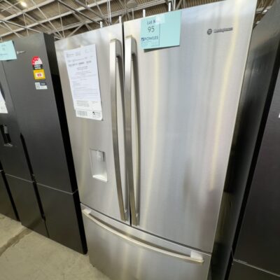 WESTINGHOUSE WHE6060SB FRENCH DOOR FRIDGE WITH WATER, 565 LITRE S/STEEL, 896MM WIDE, FLEXIBLE INTERIOR, SPILLSAFE SHELVES, FINGERPRINT RESISTANT, INTERNAL ELECTRONIC CONTROLS, 12 MONTH WARRANTY WESTINGHOUSE WHE6060SB FRENCH DOOR FRIDGE WITH WATER, 565 LITRE S/STEEL, 896MM WIDE, FLEXIBLE INTERIOR, SPILLSAFE SHELVES, FINGERPRINT RESISTANT, INTERNAL ELECTRONIC CONTROLS, 12 MONTH WARRANTY