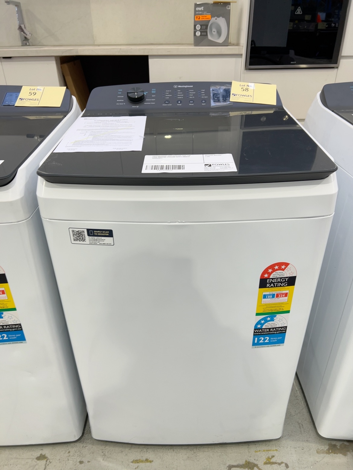 WESTINGHOUSE WWT1084C7WA 10KG TOP LOAD WASHING MACHINE WITH 6 MONTH WARRANTY WESTINGHOUSE WWT1084C7WA 10KG TOP LOAD WASHING MACHINE WITH 6 MONTH WARRANTY