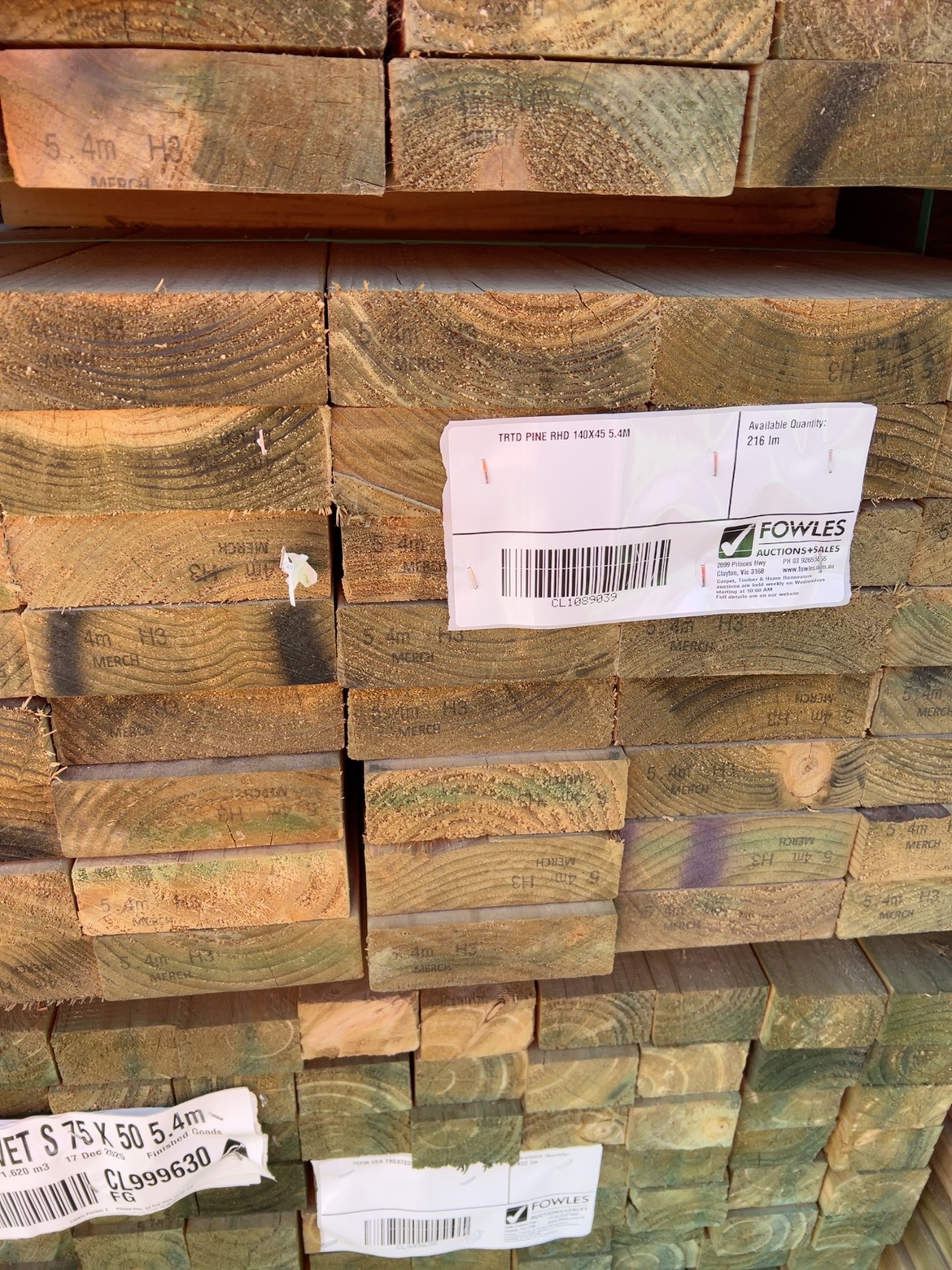 TRTD PINE RHD 140X45 5.4M TRTD PINE RHD 140X45 5.4M