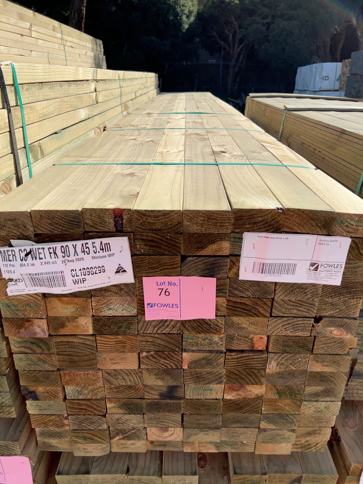TRTD PINE RHD 90X45 5.4M TRTD PINE RHD 90X45 5.4M