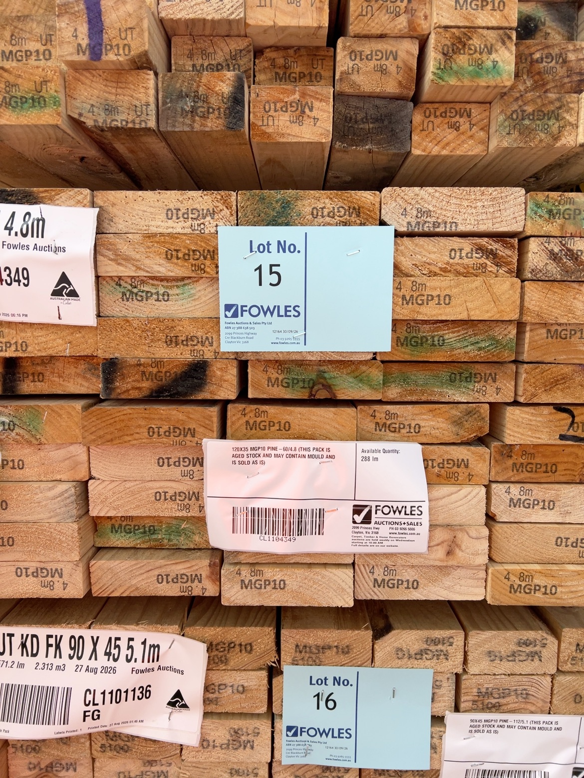 120X35 MGP10 PINE-60/4.8 (THIS PACK IS AGED STOCK AND MAY CONTAIN MOULD AND IS SOLD AS IS) 120X35 MGP10 PINE-60/4.8 (THIS PACK IS AGED STOCK AND MAY CONTAIN MOULD AND IS SOLD AS IS)